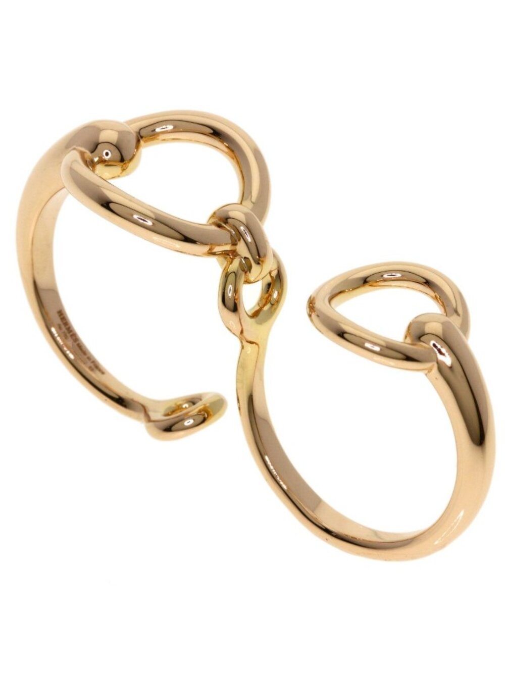 Hermes Filledor Double 53 Ring 18k Pink Gold